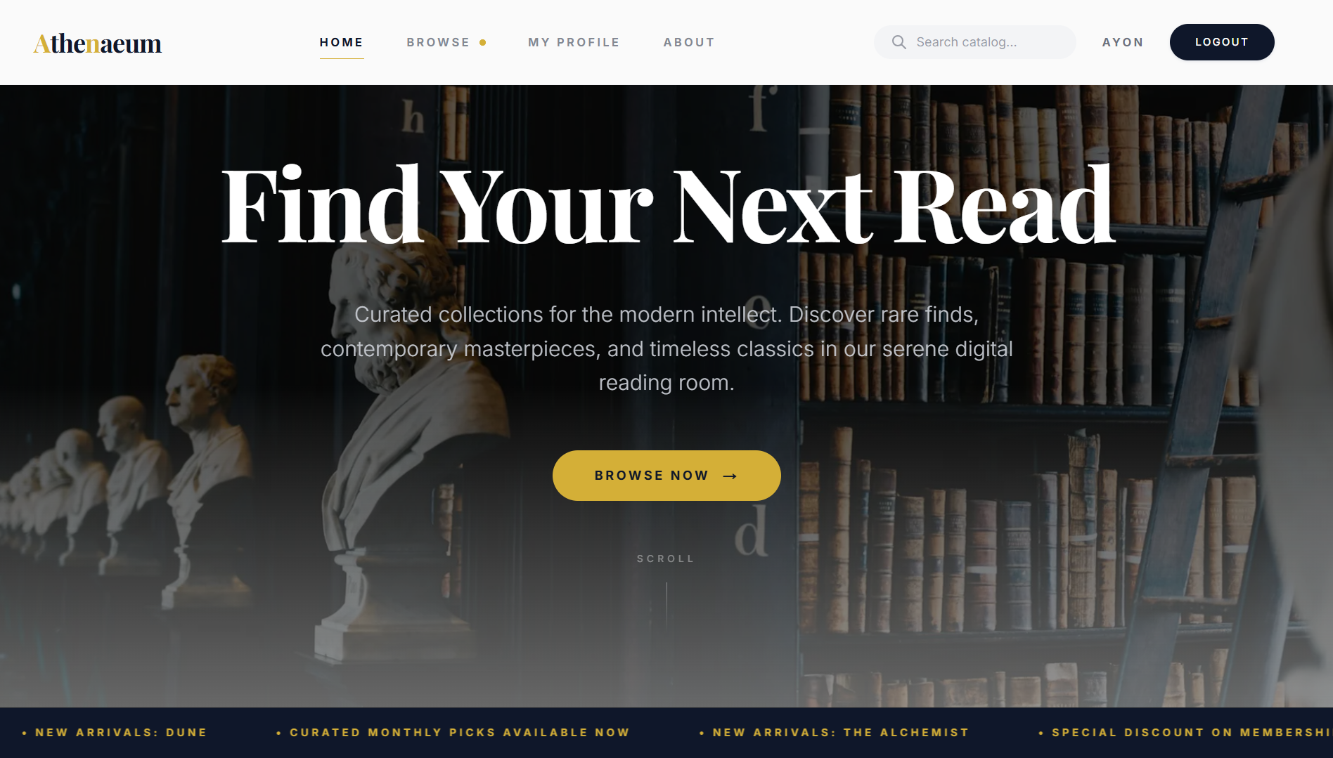 Athenaeum library app