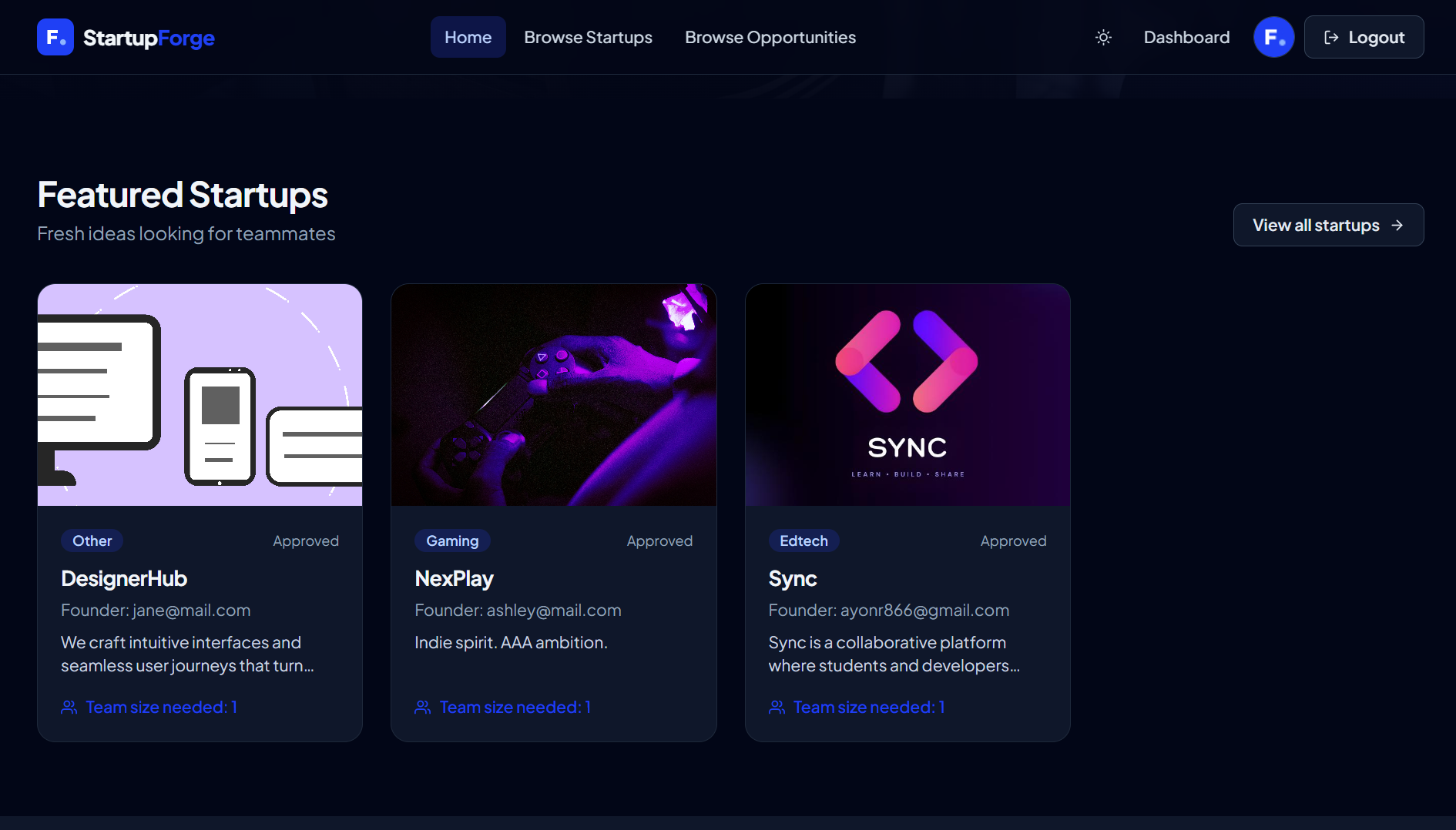 StartupForge platform